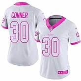 Women Nike Steelers 30 James Conner White Pink Rush Limited Jersey Dzhi,baseball caps,new era cap wholesale,wholesale hats